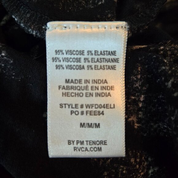 RVCA Lightweight Mini Dress - M Black/Bone print - Picture 4 of 4